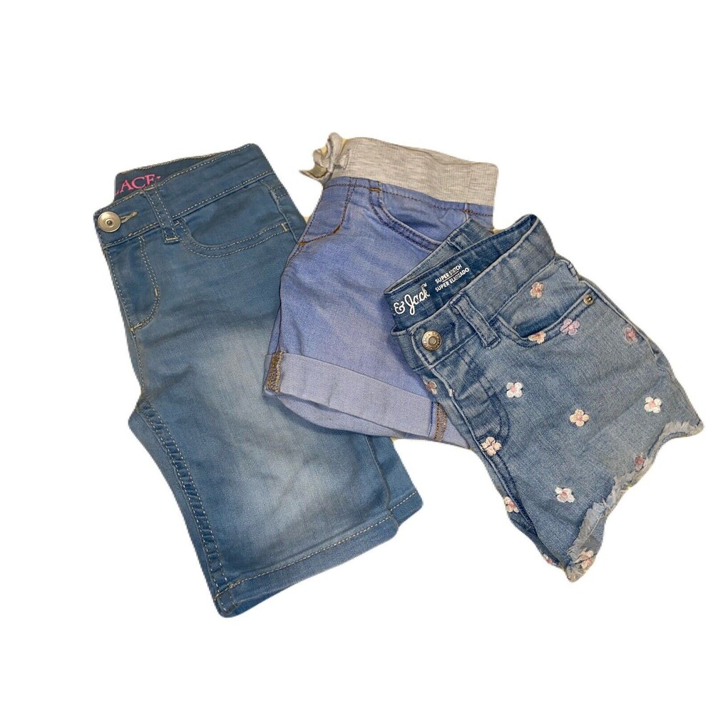 Girls Size 5 Shorts Lot Of 3 Mixed Popular Brands Excellent Condition Pre-owned